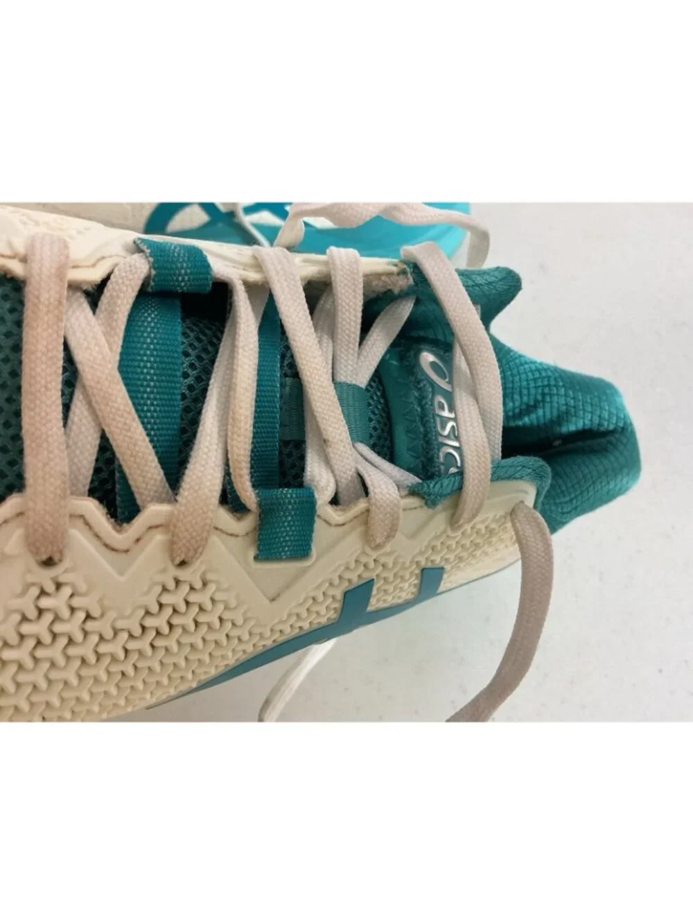 Asics Gel Resolution Tennis Shoes Sneakers White Lagoon Womens 8.5